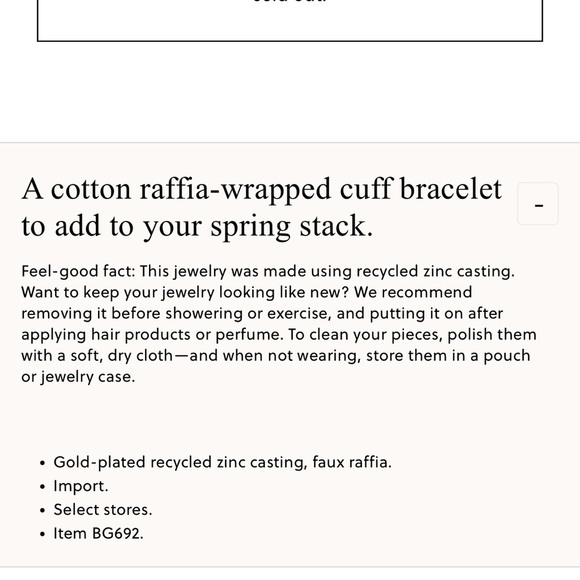 J crew  Cotton raffia-wrapped cuff bracelet in retro blue size M/L NWOT - Picture 2 of 3